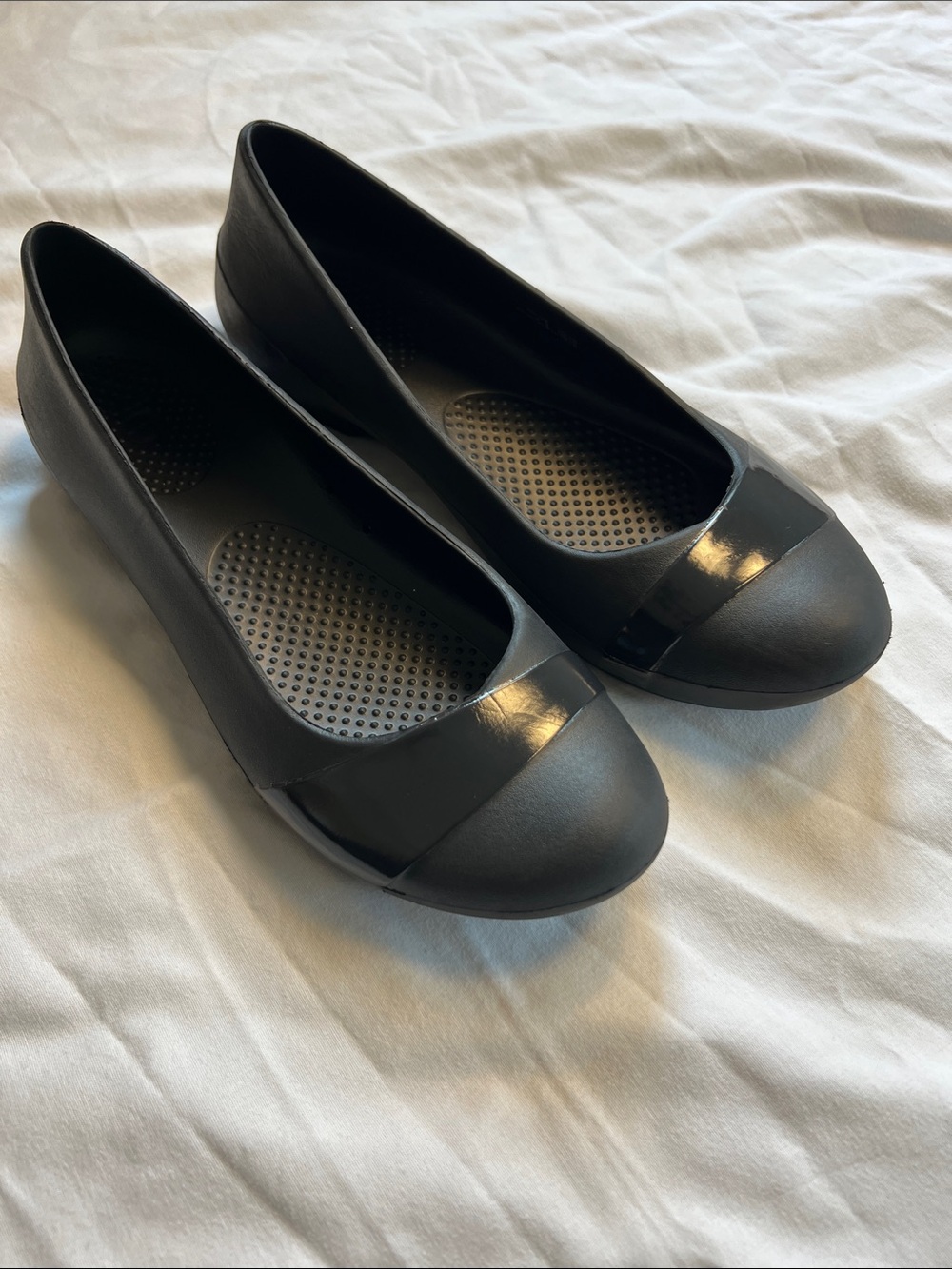 CROCS Women's Black Slip-On Ballet Flats